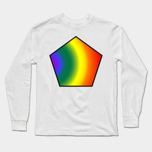 Pride Pentagon rainbow-colored logo Long Sleeve T-Shirt